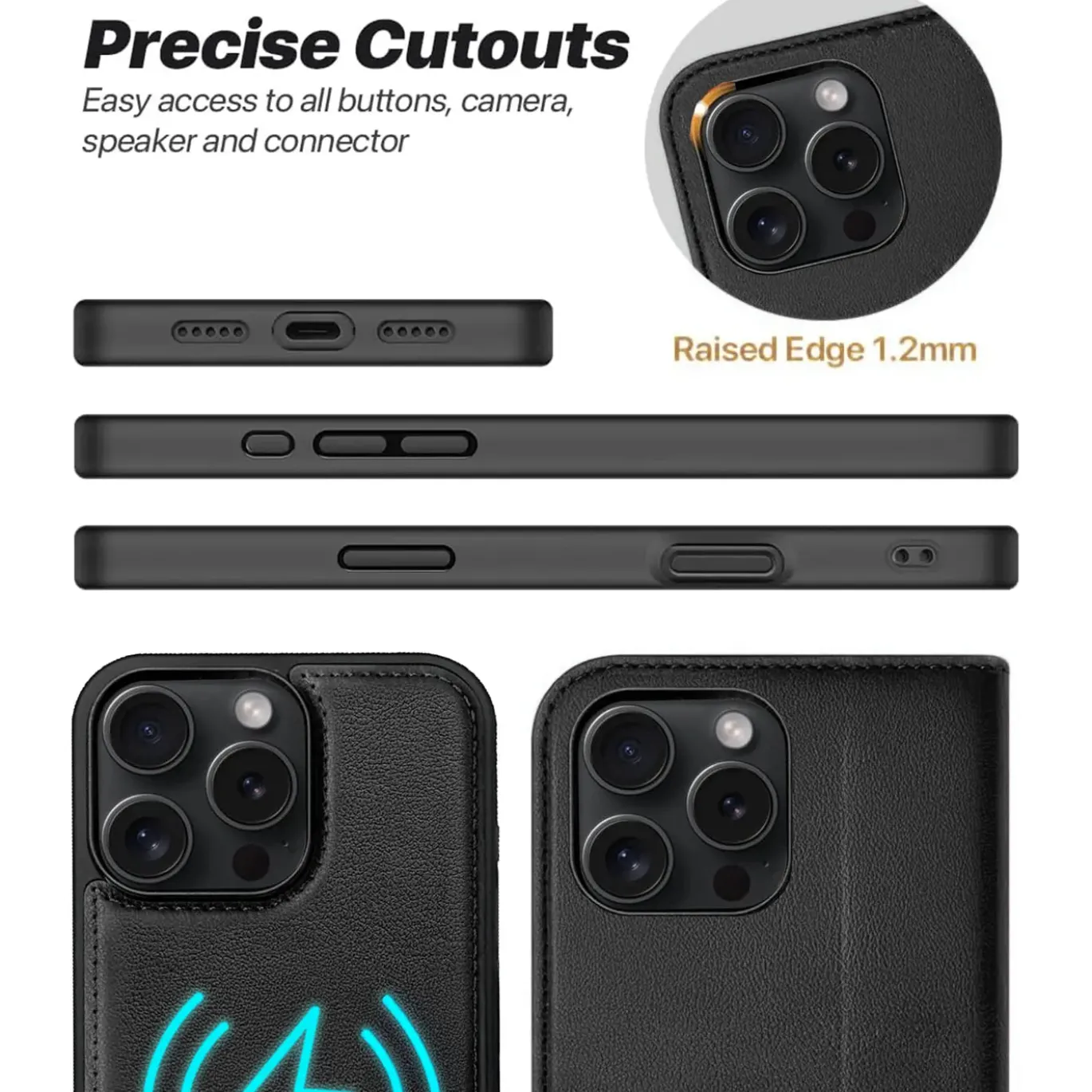 iPhone 14 Pro - Klapphülle mit Kartenfächern & MagSafe-Kompatibilität