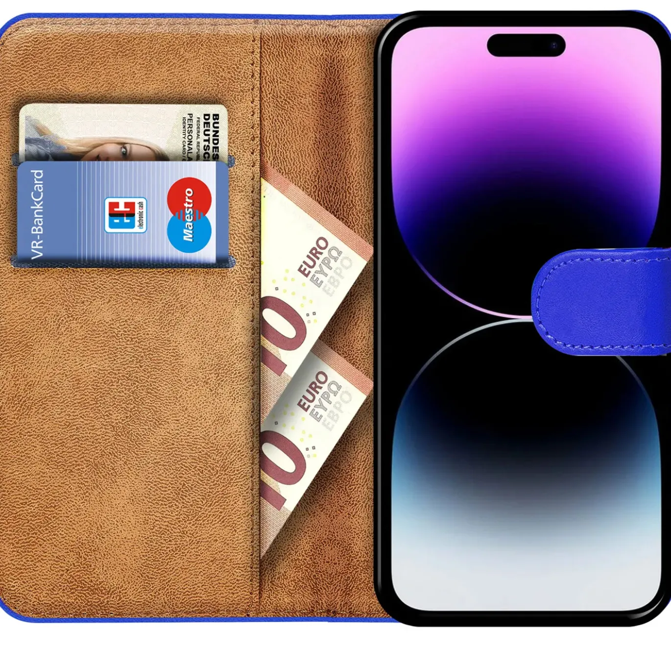 iPhone 14 Pro - Klapphülle mit Kartenfächern