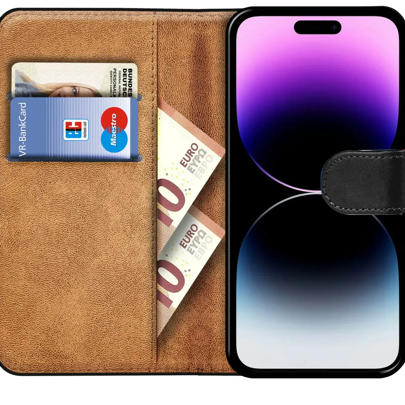 iPhone 14 Pro - Klapphülle mit Kartenfächern