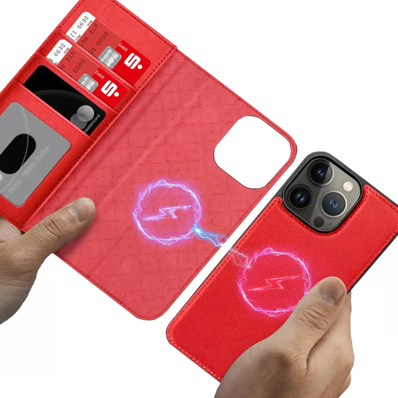 iPhone 13 Pro - Klapphülle mit Kartenfächern & MagSafe-Kompatibilität