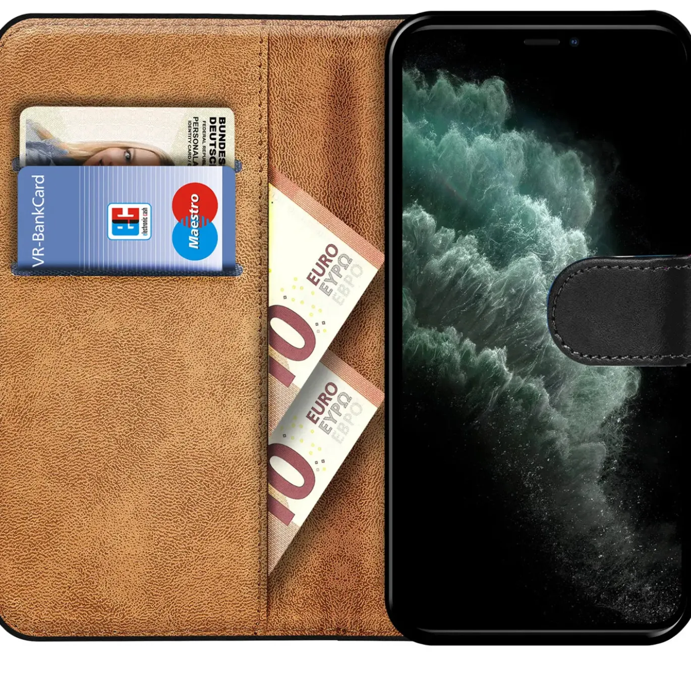 iPhone 11 Pro - Klapphülle mit Kartenfächern