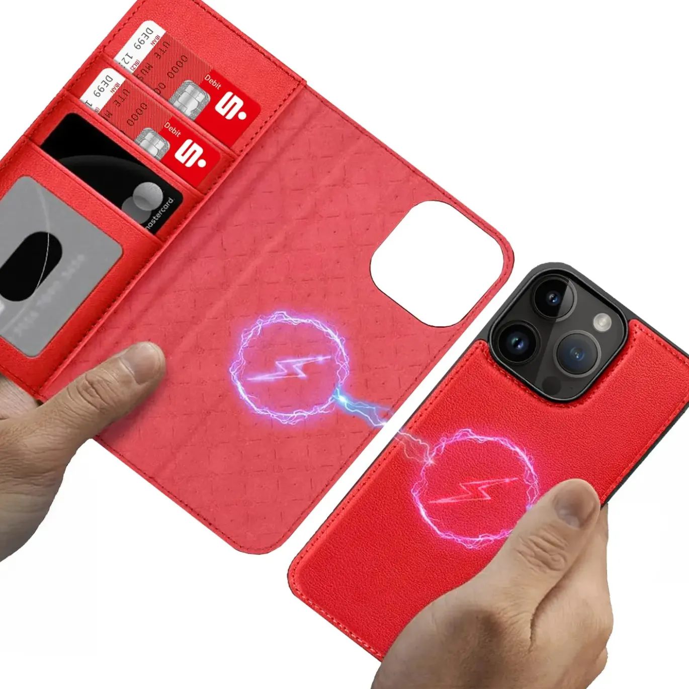 iPhone 14 Pro - Klapphülle mit Kartenfächern & MagSafe-Kompatibilität