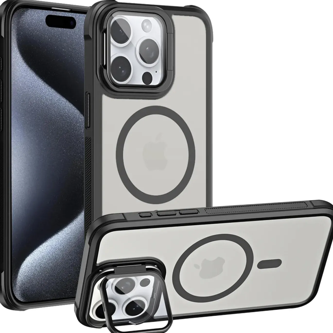 iPhone 15 Pro - MagSafe Hülle mit Glas & Schutzfunktion