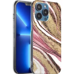 iPhone 13 Pro - Marmor & Sand Design Hülle