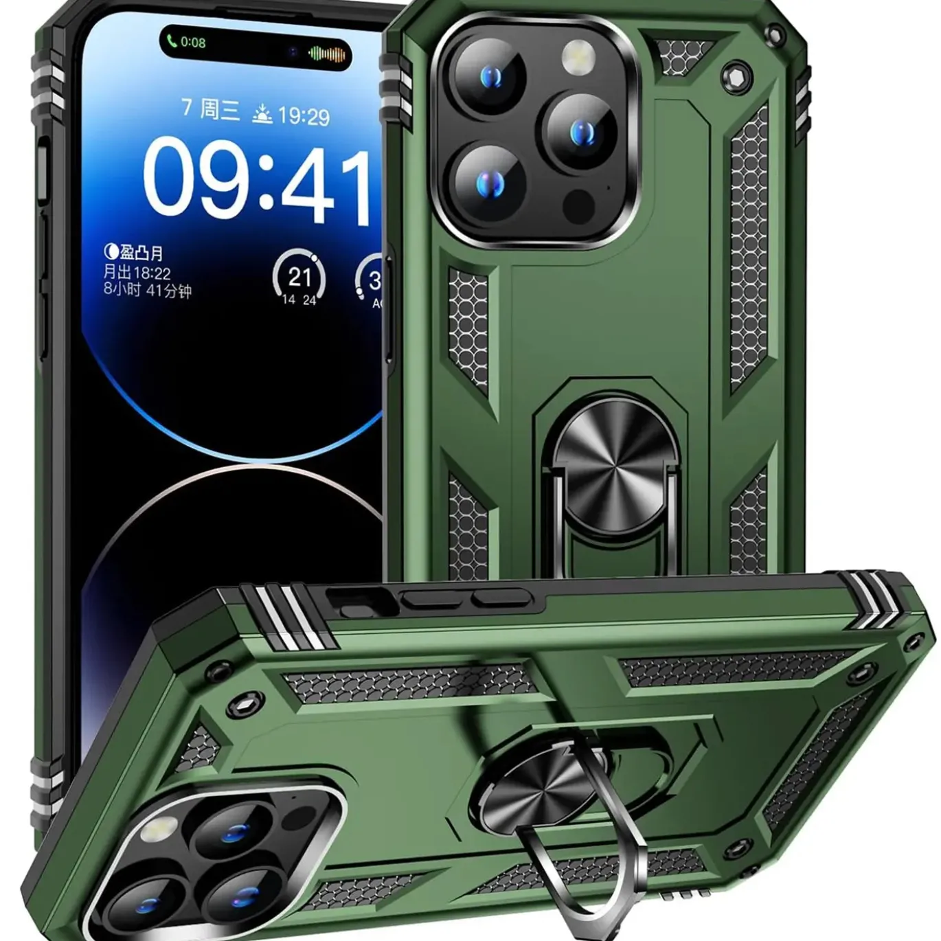 iPhone 15 Pro - Outdoor Hardcase mit Ringhalter