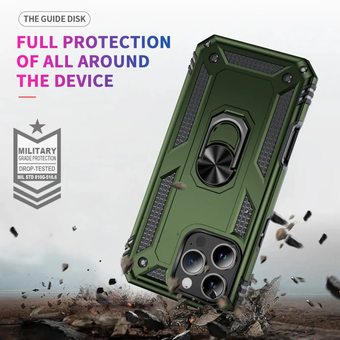 iPhone 16 Pro - Outdoor Hardcase mit Ringhalter