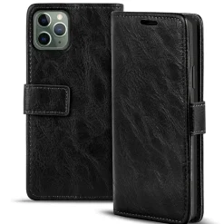 iPhone 11 Pro - Retro Klapphülle mit Karten- & Geldfach