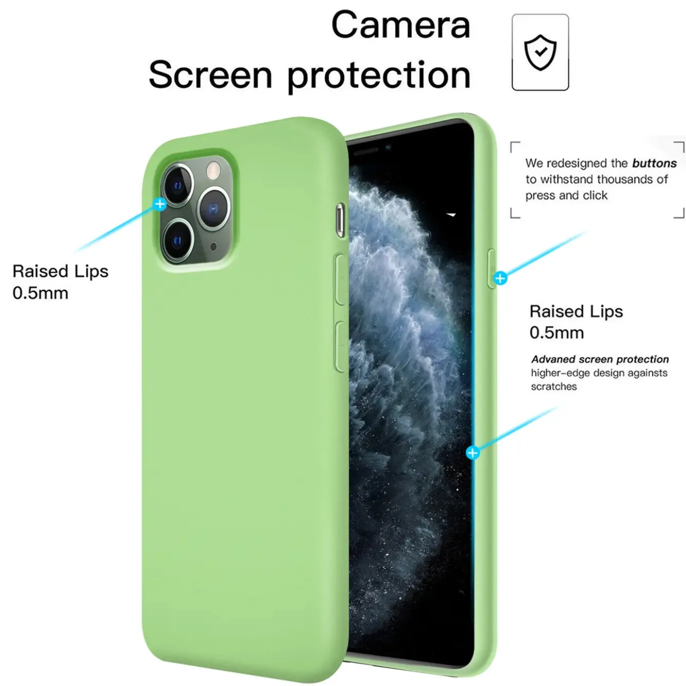 iPhone 11 Pro - Silikon Case mit Mikrofaser-Innenseite