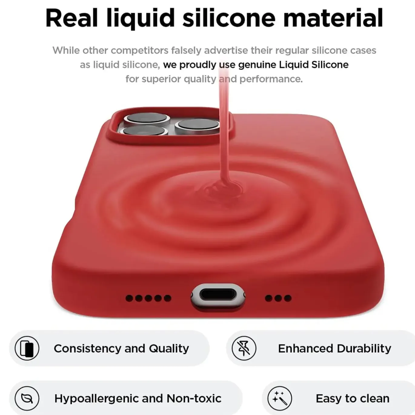 iPhone 16 Pro - Silikon Case mit Mikrofaser-Innenseite