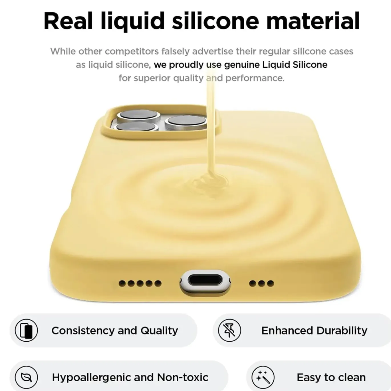 iPhone 16 Pro - Silikon Case mit Mikrofaser-Innenseite