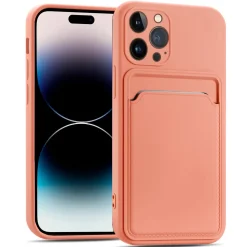iPhone 14 Pro - Silikonhülle mit Kartenfach & Kameraschutz