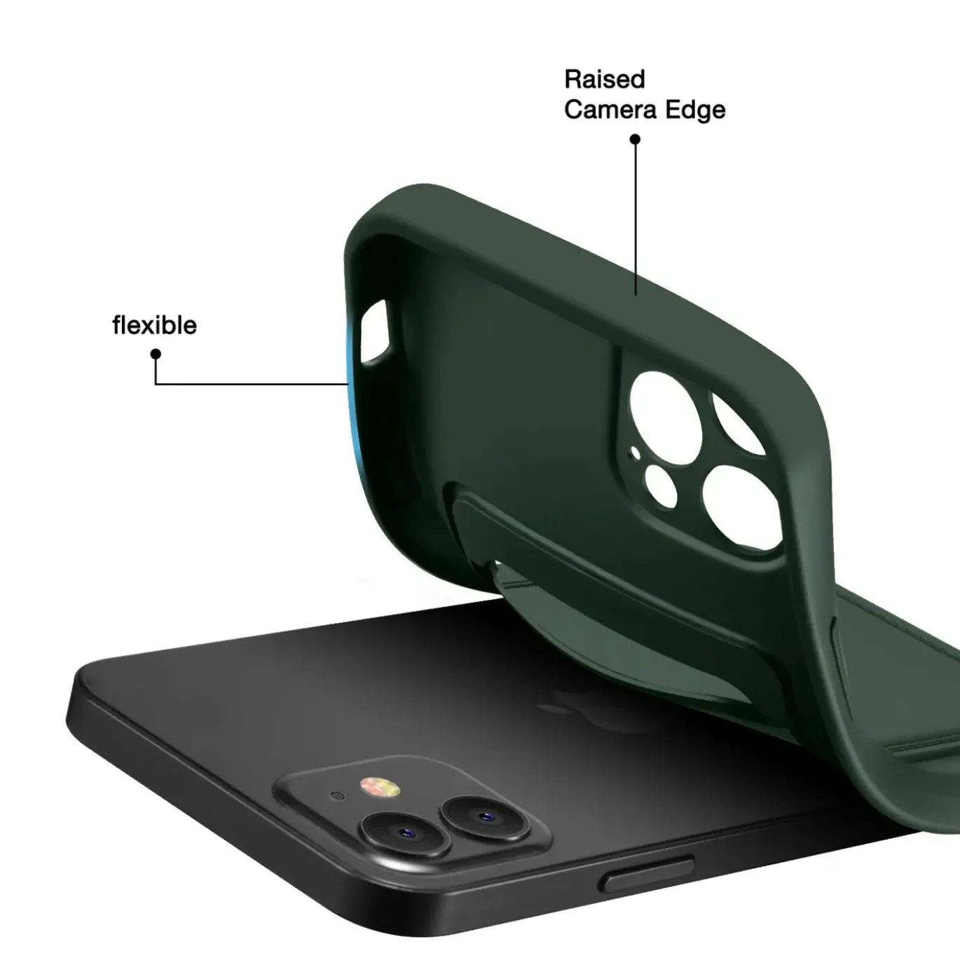 iPhone 14 Pro - Silikonhülle mit Kartenfach & Kameraschutz