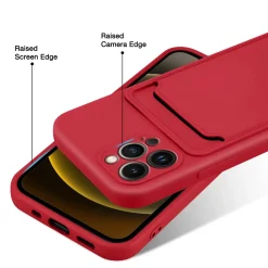 iPhone 14 Pro - Silikonhülle mit Kartenfach & Kameraschutz