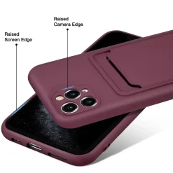 iPhone 11 Pro - Silikonhülle mit Kartenfach & Kameraschutz