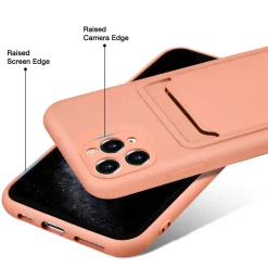 iPhone 11 Pro - Silikonhülle mit Kartenfach & Kameraschutz