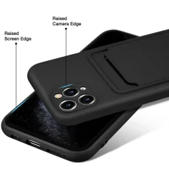 iPhone 11 Pro - Silikonhülle mit Kartenfach & Kameraschutz