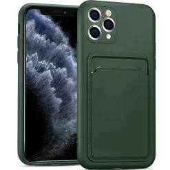 iPhone 11 Pro - Silikonhülle mit Kartenfach & Kameraschutz