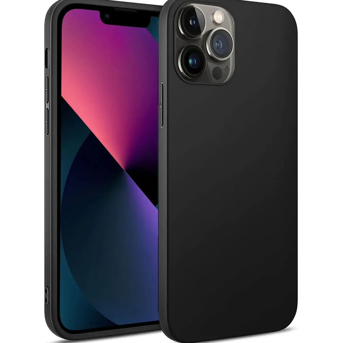 iPhone 13 Pro - Slim Silikon Backcover Schwarz