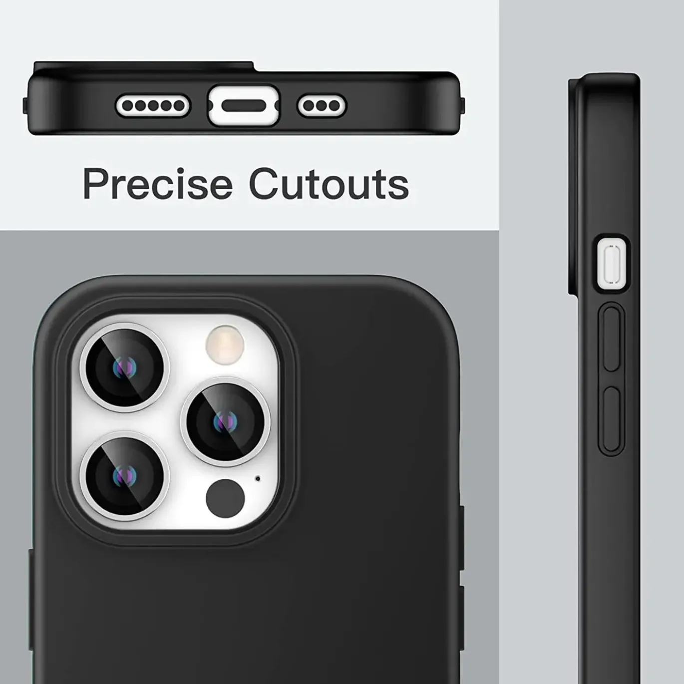 iPhone 14 Pro - Slim Silikon Backcover Schwarz