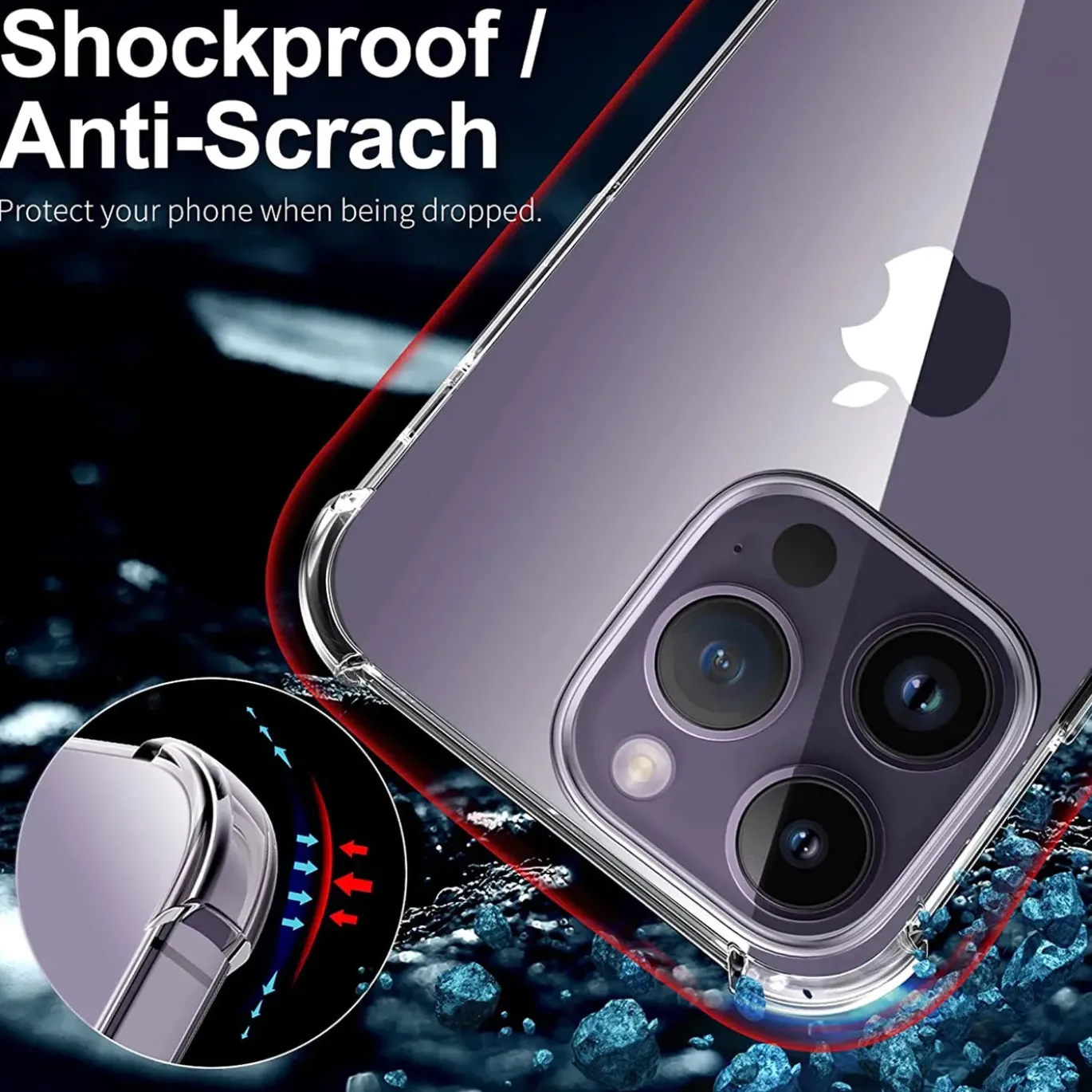 iPhone 14 Pro - Stoßfestes Clear Case