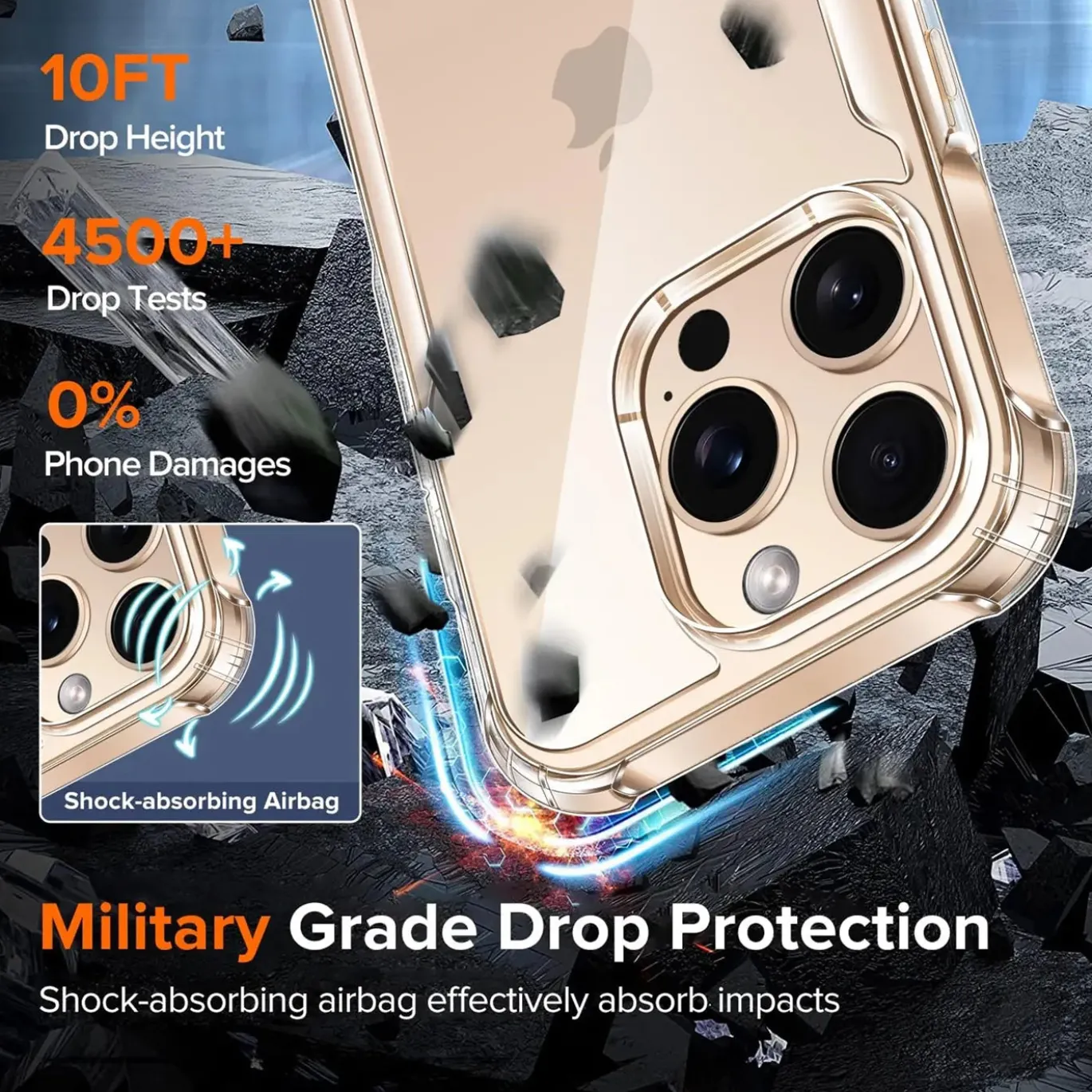 iPhone 16 Pro - Stoßfestes Clear Case
