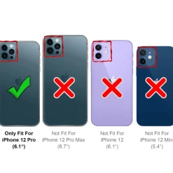 iPhone 12 Pro - Stoßfestes MagSafe Case in Schwarz mit halbtransparenter Rückseite