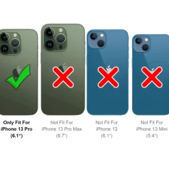 iPhone 13 Pro - Stoßfestes MagSafe Case in Schwarz mit halbtransparenter Rückseite