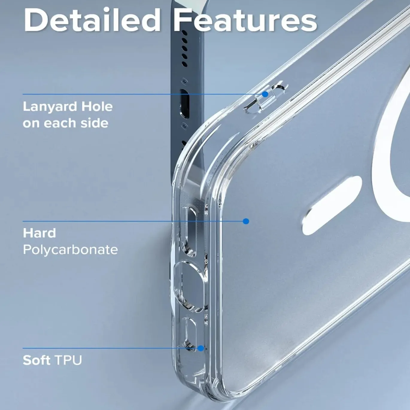 iPhone 15 Pro - Transparente MagSafe Silikonhülle