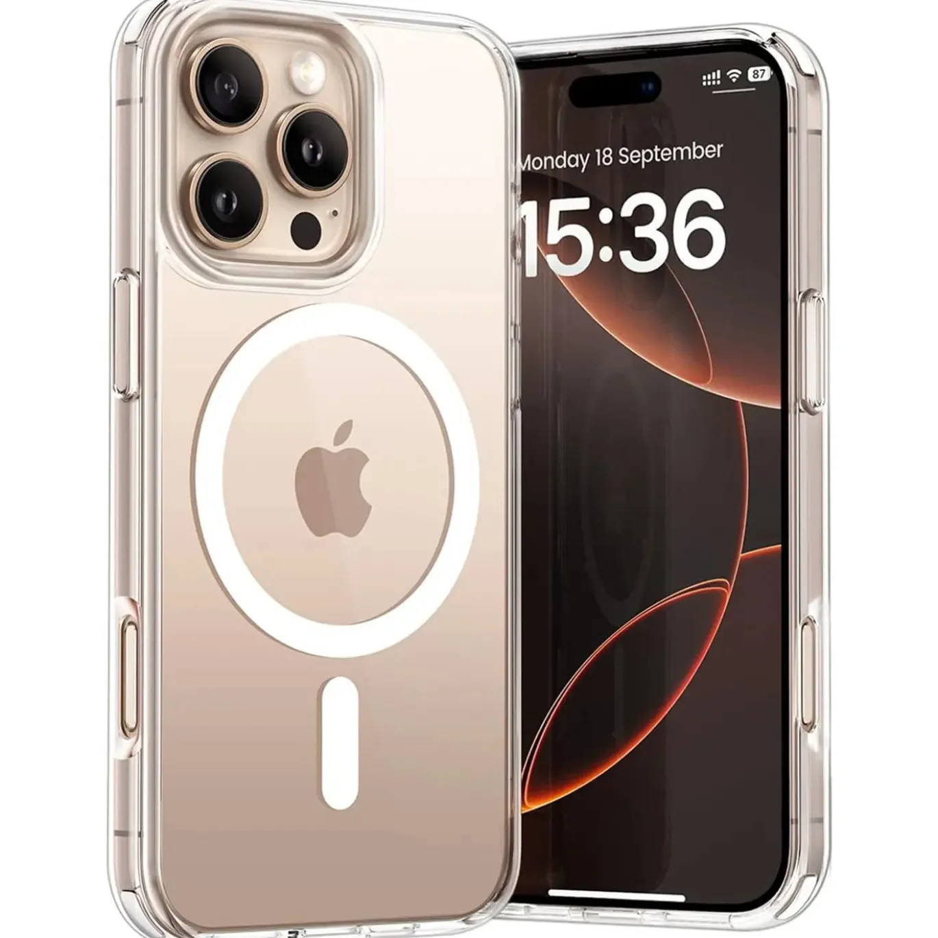 iPhone 16 Pro - Transparente MagSafe Silikonhülle