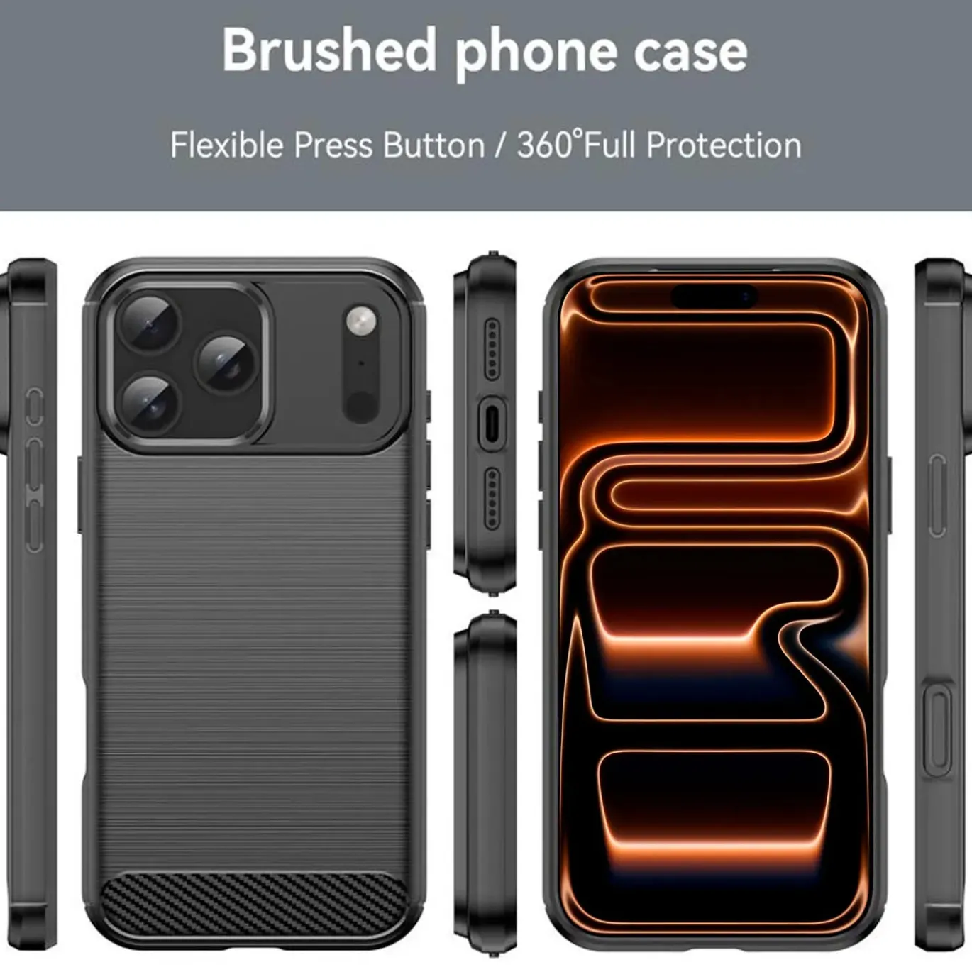 iPhone 17 Pro Max - Carbon Case Hülle, stoßfest