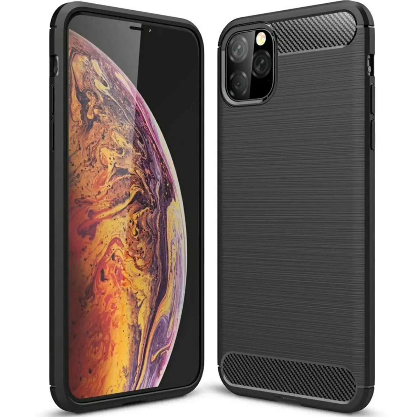 iPhone 11 Pro Max - Carbon Case Hülle, stoßfest