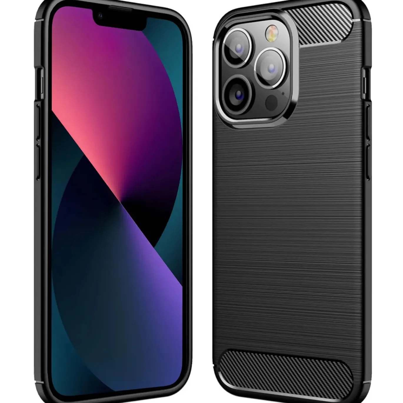 iPhone 13 Pro Max - Carbon Case Hülle, stoßfest