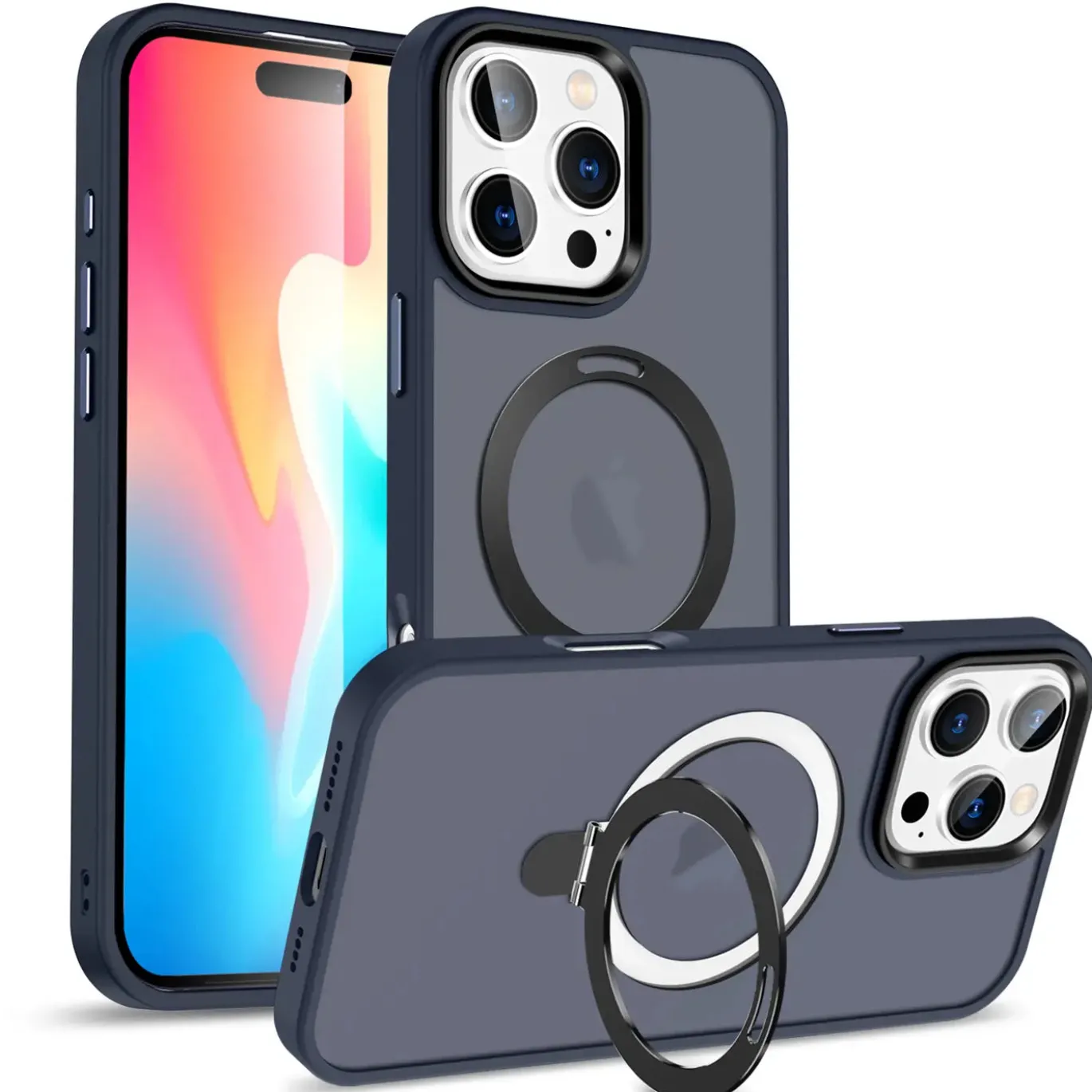 iPhone 16 Pro Max - Farbige MagSafe Hülle mit Ring