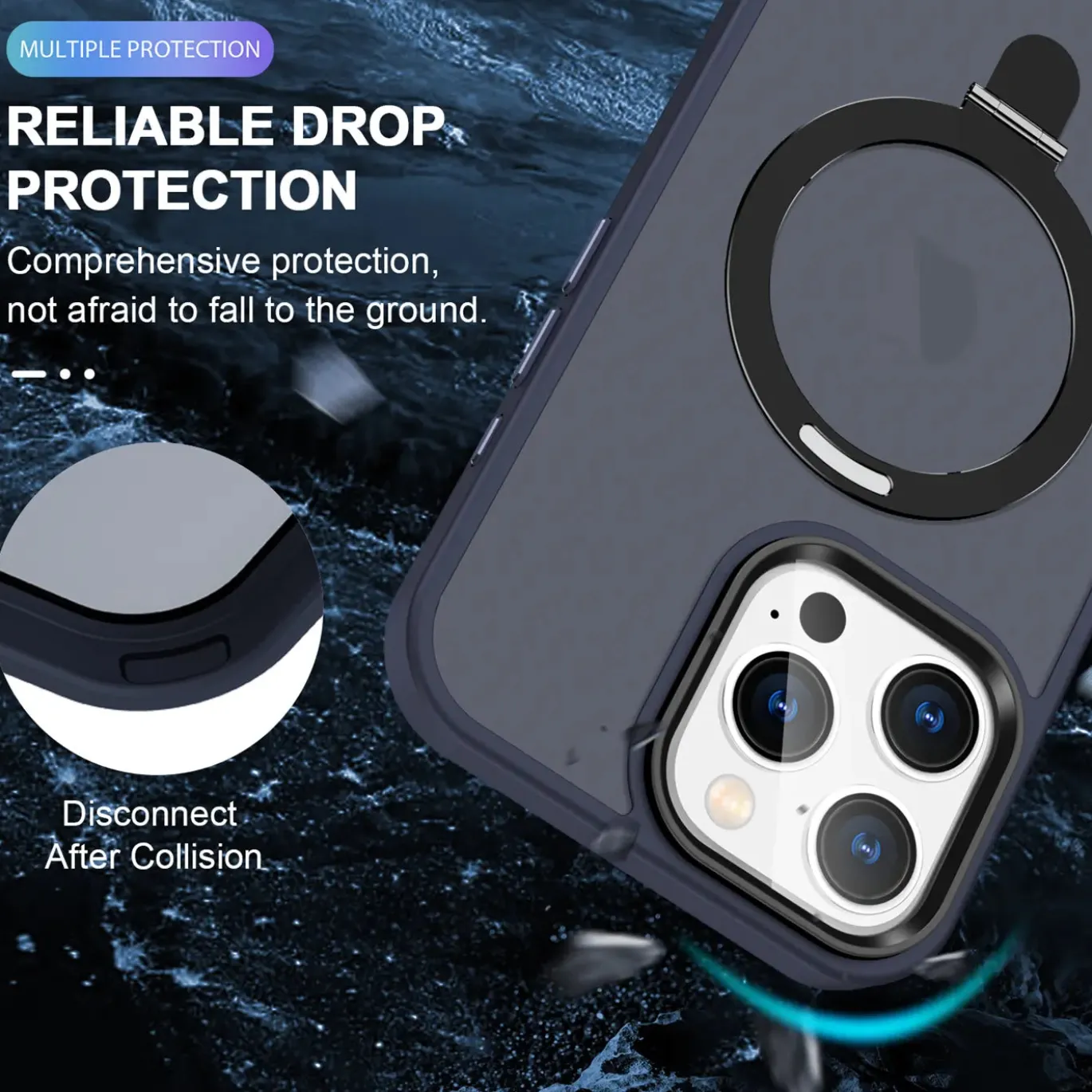 iPhone 16 Pro Max - Farbige MagSafe Hülle mit Ring