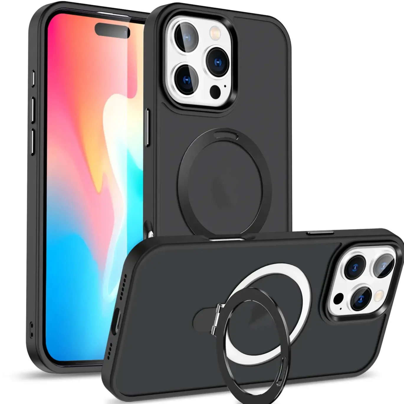 iPhone 16 Pro Max - Farbige MagSafe Hülle mit Ring