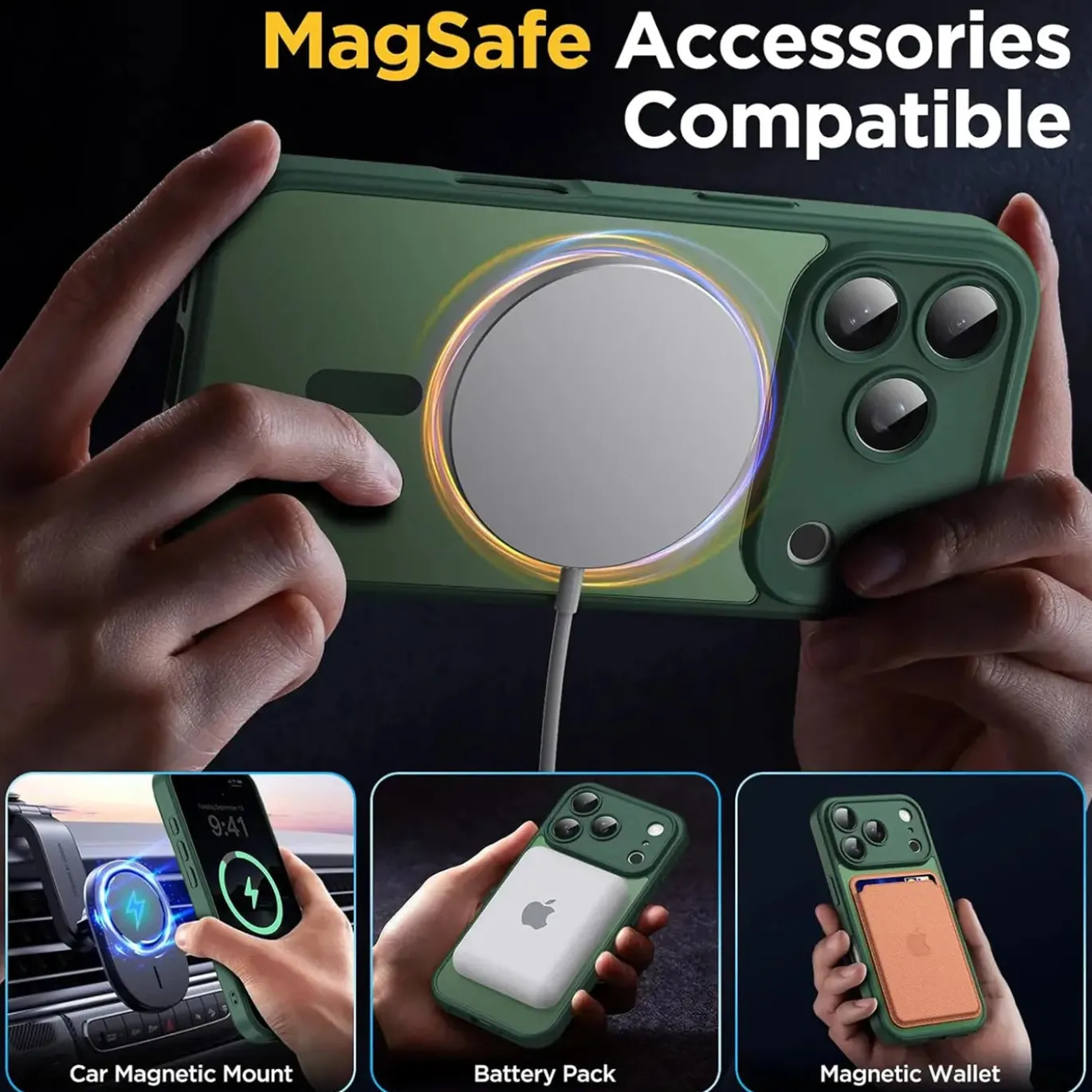 iPhone 17 Pro Max - Farbige MagSafe Hülle mit Kameraschutz
