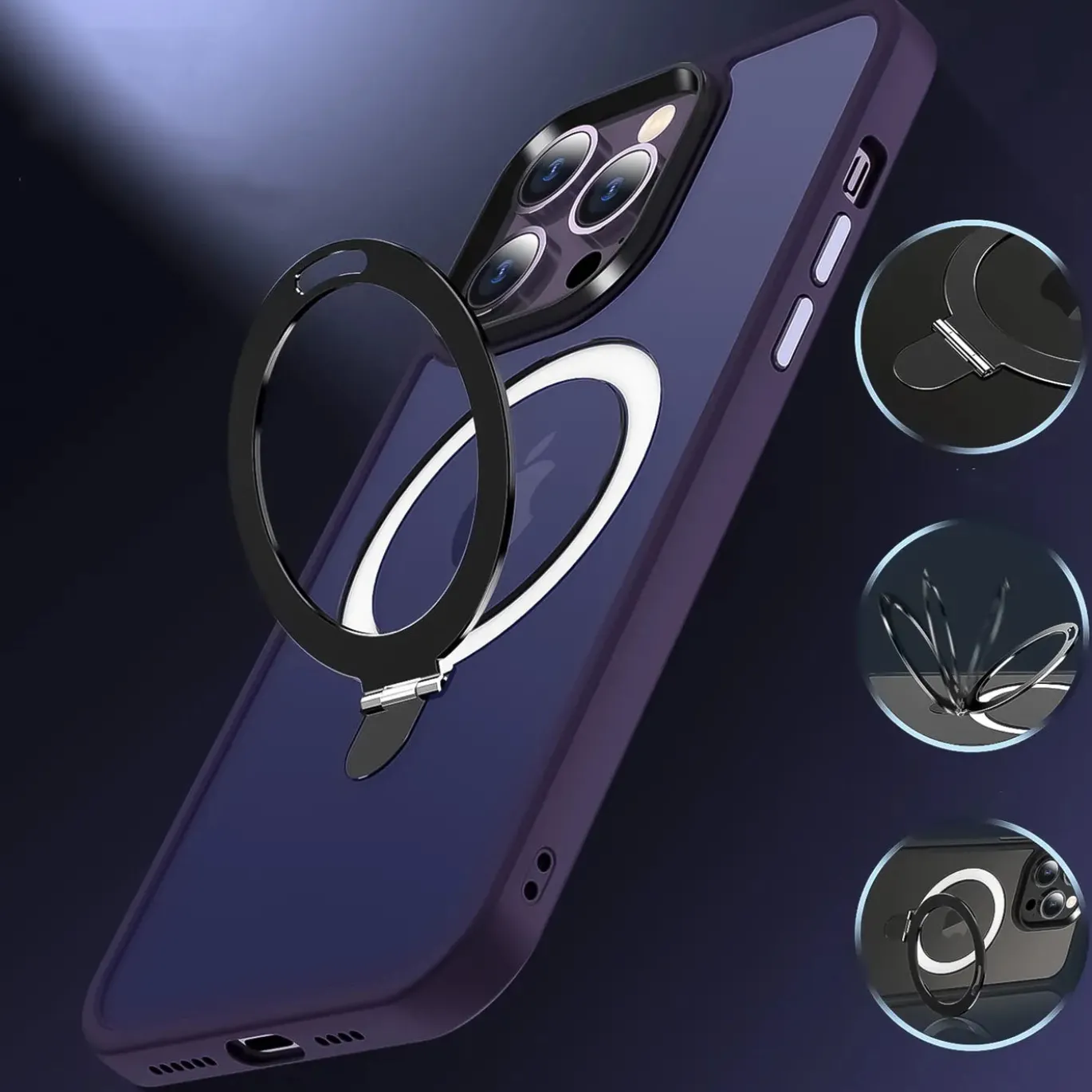 iPhone 15 Pro Max - Farbige MagSafe Hülle mit Ring