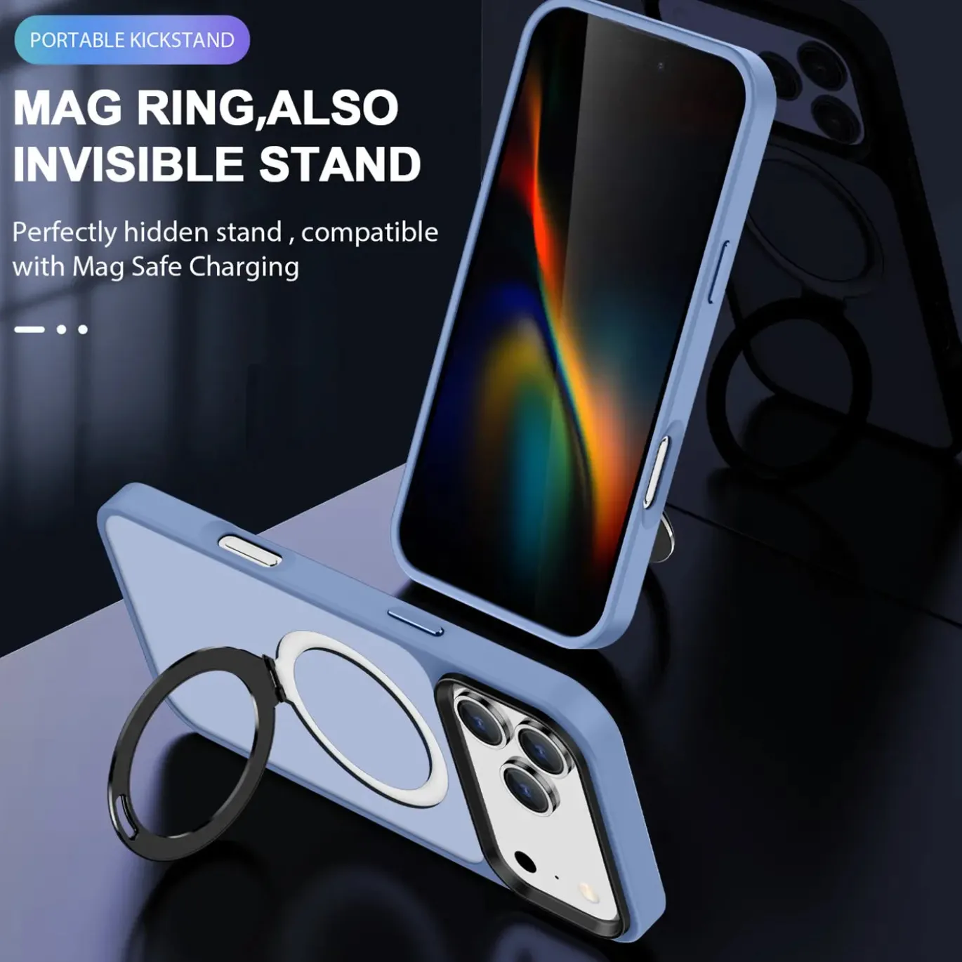 iPhone 17 Pro Max - Farbige MagSafe Hülle mit Ring