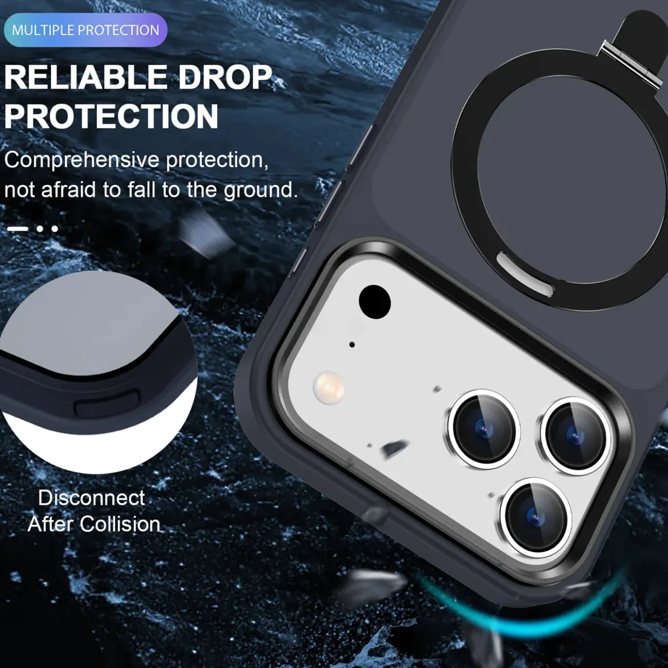 iPhone 17 Pro Max - Farbige MagSafe Hülle mit Ring