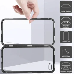 iPhone 12 Pro Max - Glas Hülle mit Metallrahmen