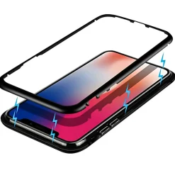 iPhone 12 Pro Max - Glas Hülle mit Metallrahmen