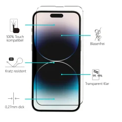 iPhone 14 Pro Max - 9H Displayschutzfolie 2x Display & Kamera