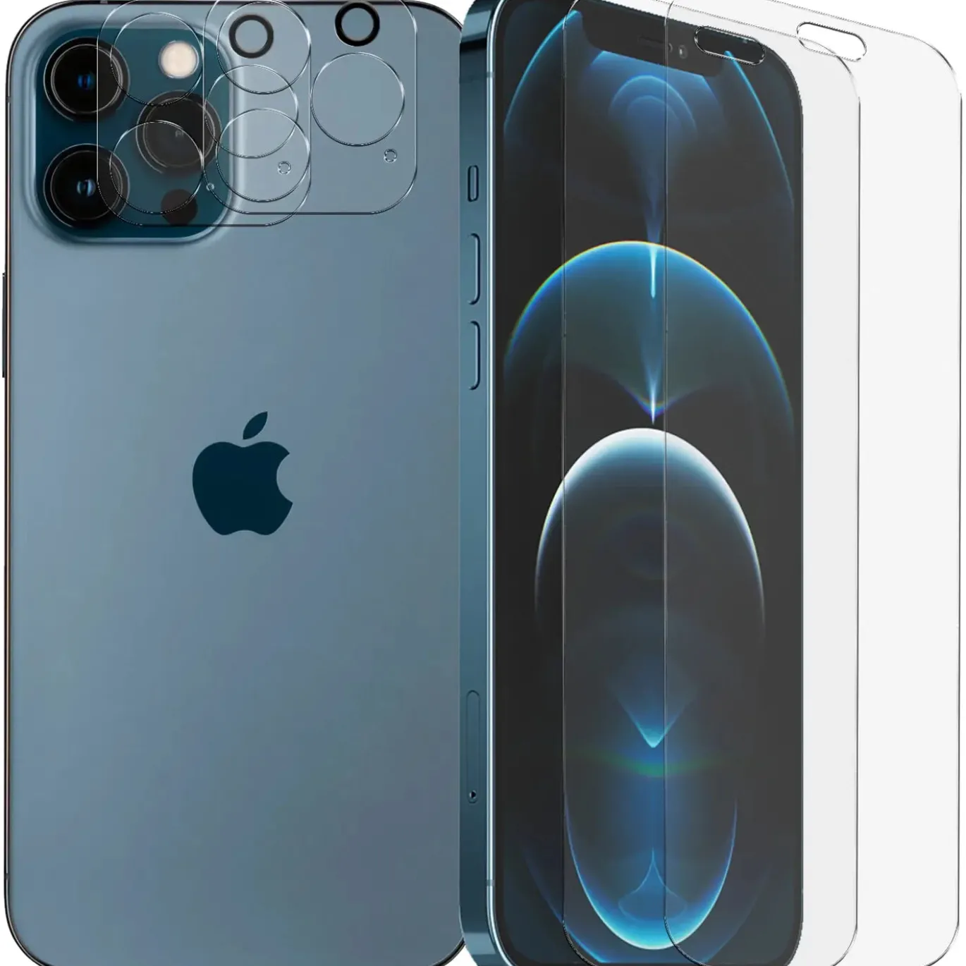 iPhone 12 Pro Max - 9H Displayschutzfolie 2x Display & Kamera