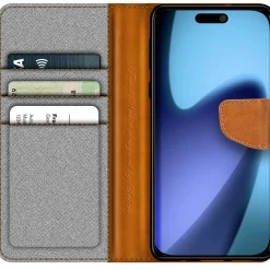 iPhone 17 Pro Max - Jeanslook Klapphülle mit Kartenfach