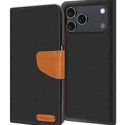 iPhone 17 Pro Max - Jeanslook Klapphülle mit Kartenfach