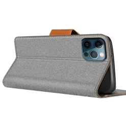 iPhone 12 Pro Max - Jeanslook Klapphülle mit Kartenfach