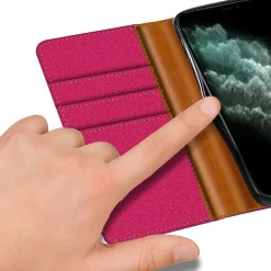 iPhone 11 Pro Max - Jeanslook Klapphülle mit Kartenfach