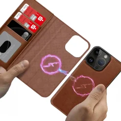 iPhone 15 Pro Max - Klapphülle mit Kartenfächern & MagSafe-Kompatibilität