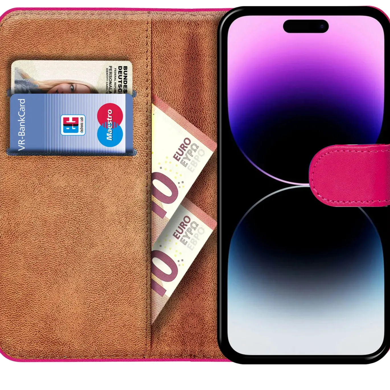 iPhone 14 Pro Max - Klapphülle mit Kartenfächern
