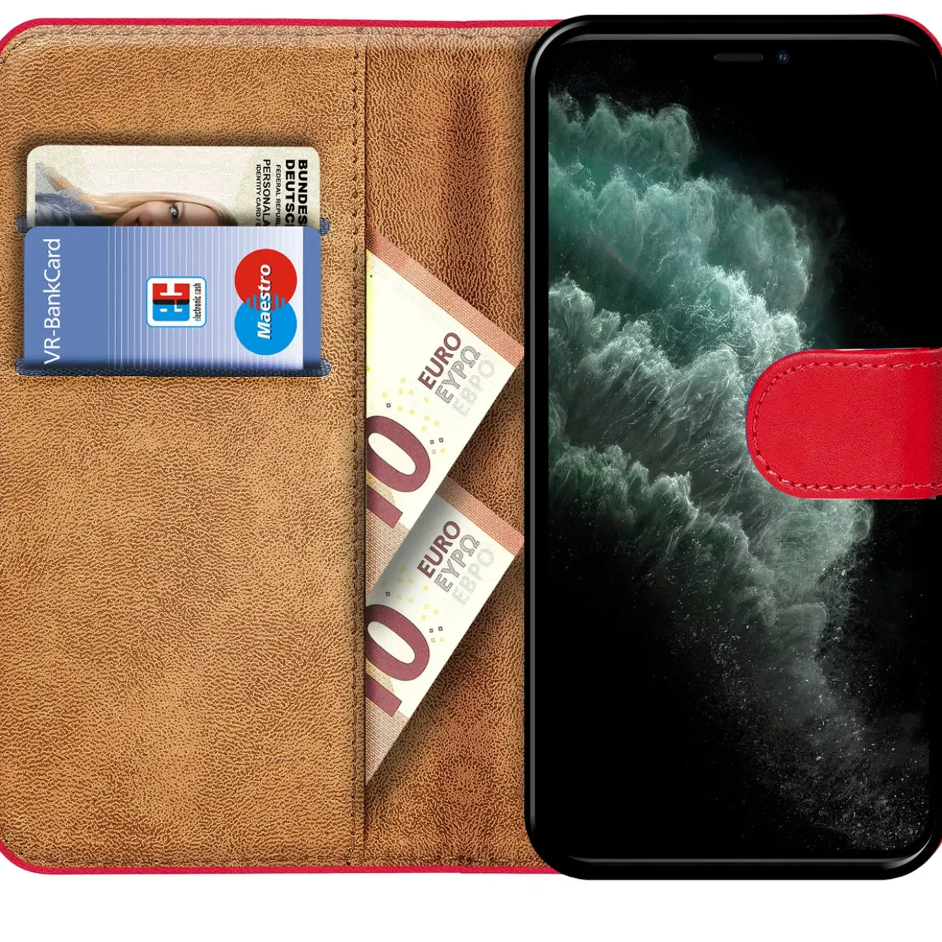 iPhone 11 Pro Max - Klapphülle mit Kartenfächern